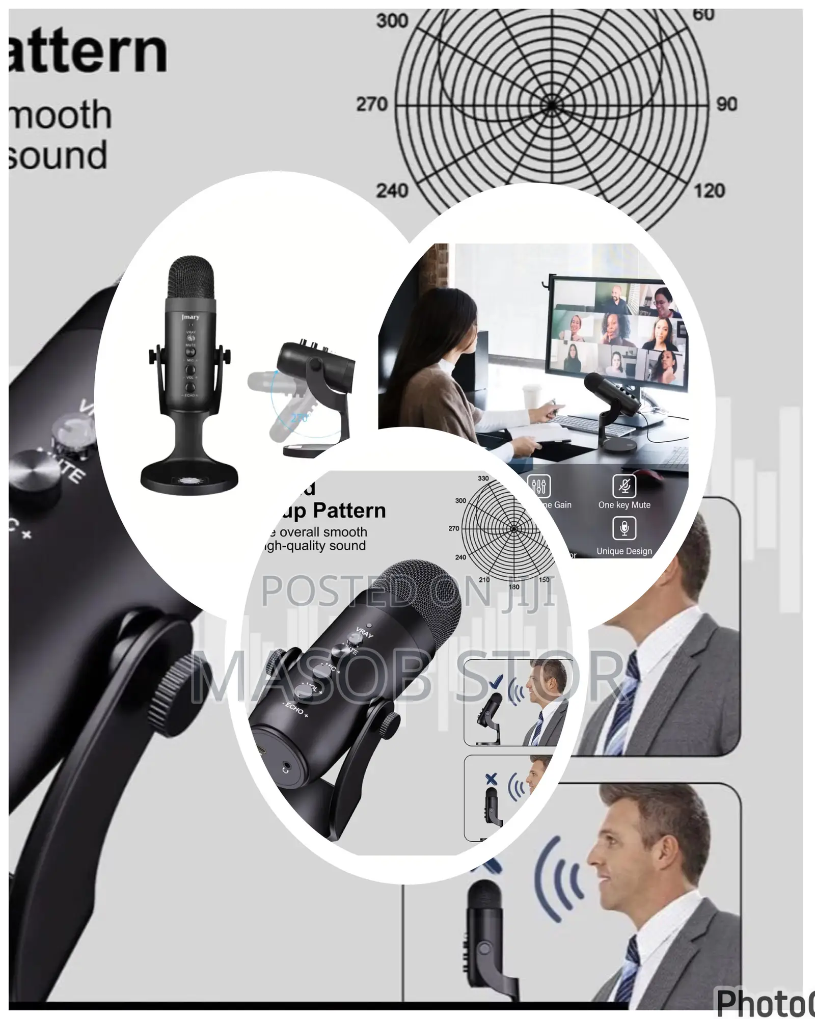 Jmary MC-PW8 Professional Condenser / የገመድ አልባ የድምፅ መቅጃ