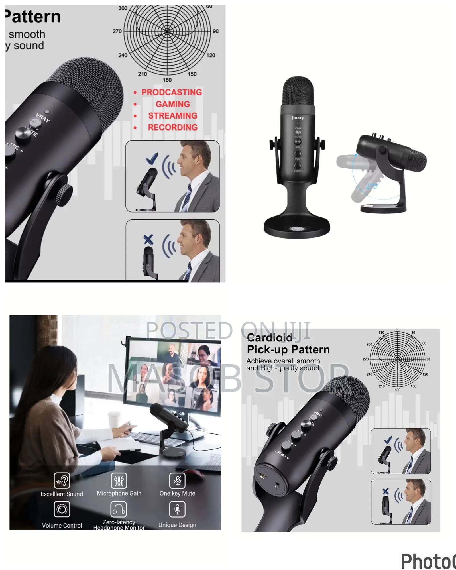 Jmary MC-PW8 Professional Condenser / የገመድ አልባ የድምፅ መቅጃ