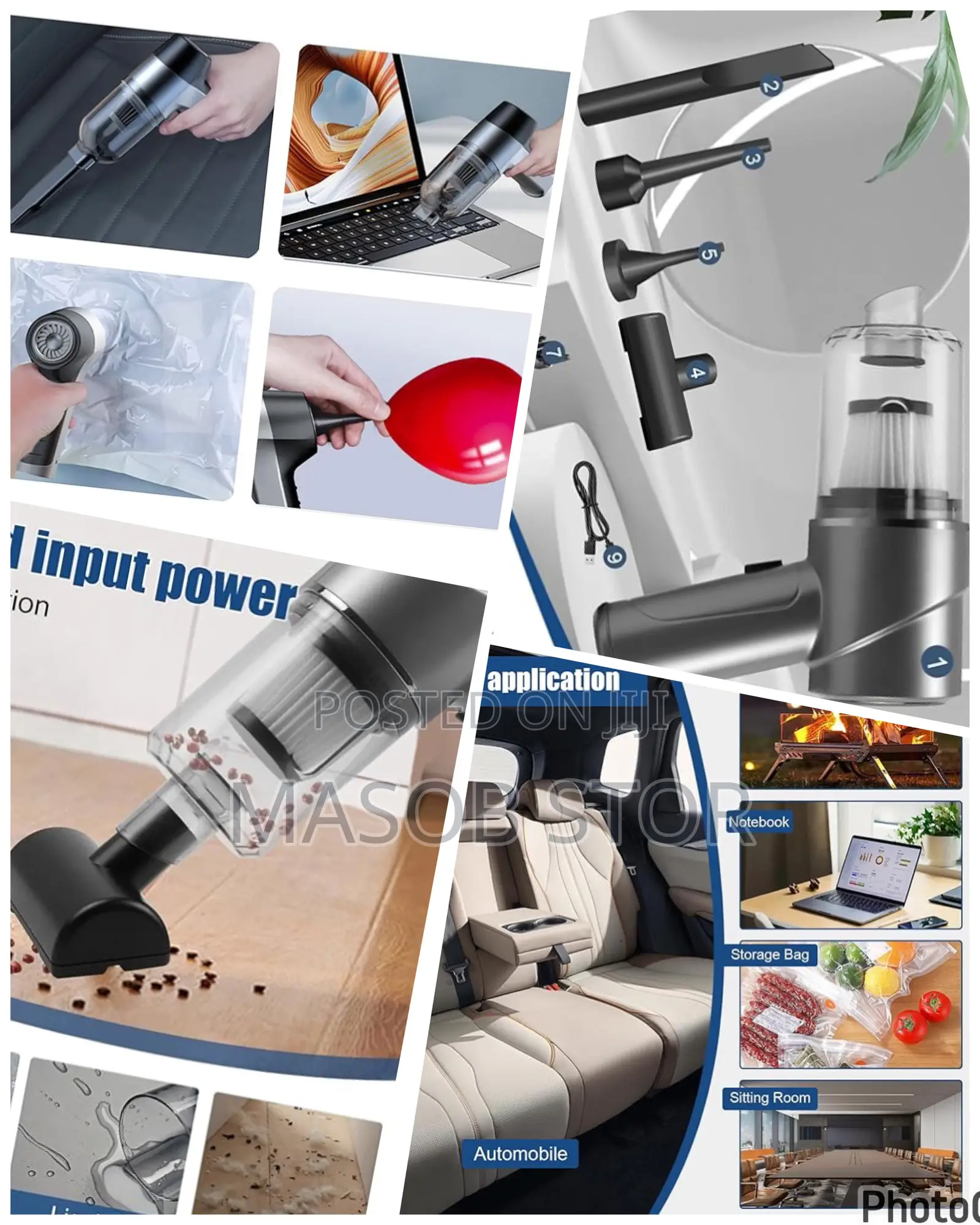 Portable Handheld Vacuum Cleaner /በቻርጅ የሚሰራ ብናኝ አቧራ ማስወገጃ