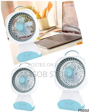 USB Rechargeable Desktop Fan ተንቀሳቃሽ Fan በቻርጅ የሚሰራ