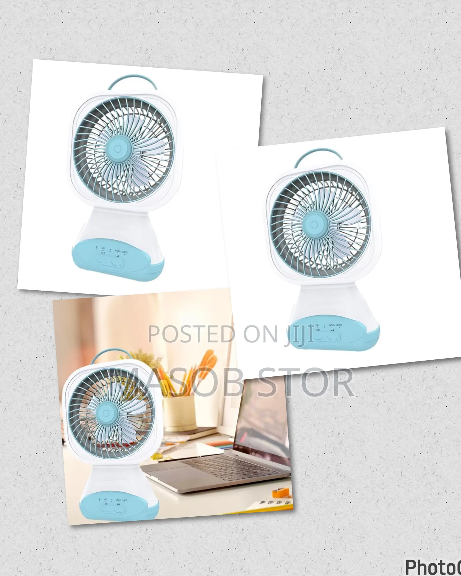 USB Rechargeable Desktop Fan ተንቀሳቃሽ Fan በቻርጅ የሚሰራ