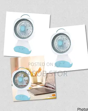 Photo - USB Rechargeable Desktop Fan ተንቀሳቃሽ Fan በቻርጅ የሚሰራ