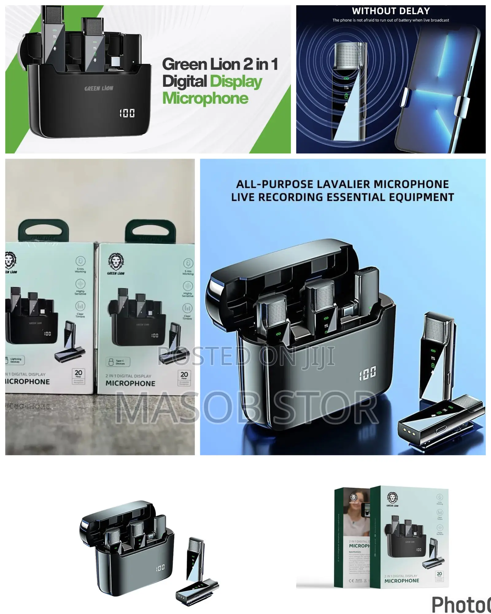 2 በ 1 የያዘ ባለሁለት ገመድ አልባ የድምፅ መቅጃ