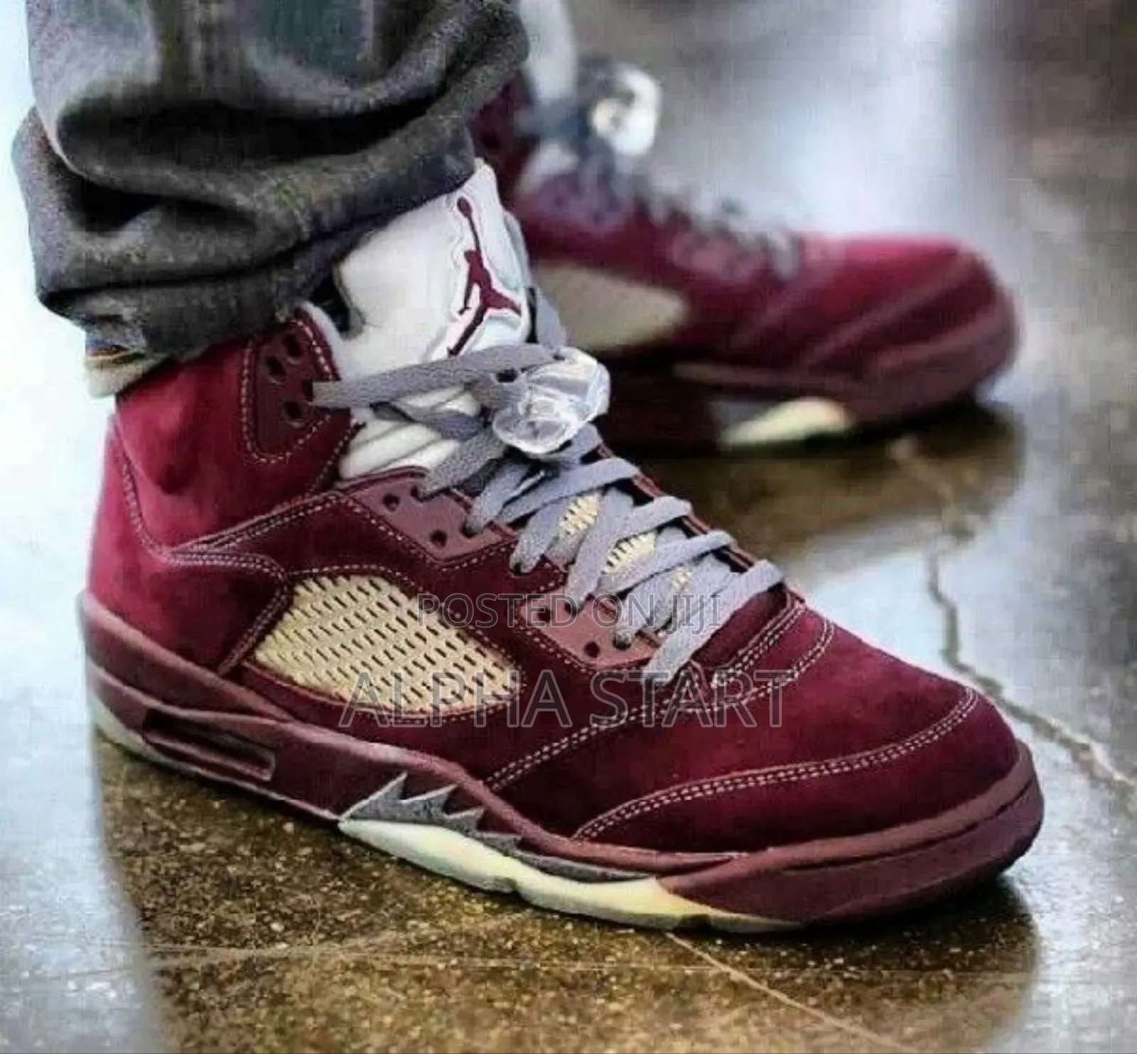 Air #Jordan 5 Retro #OG #Burgundy Shoes for Men's