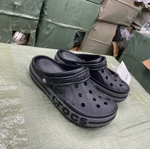 Photo -  #Crocs #Sandal Bayaband Black White Shoes for Men's 
#Men