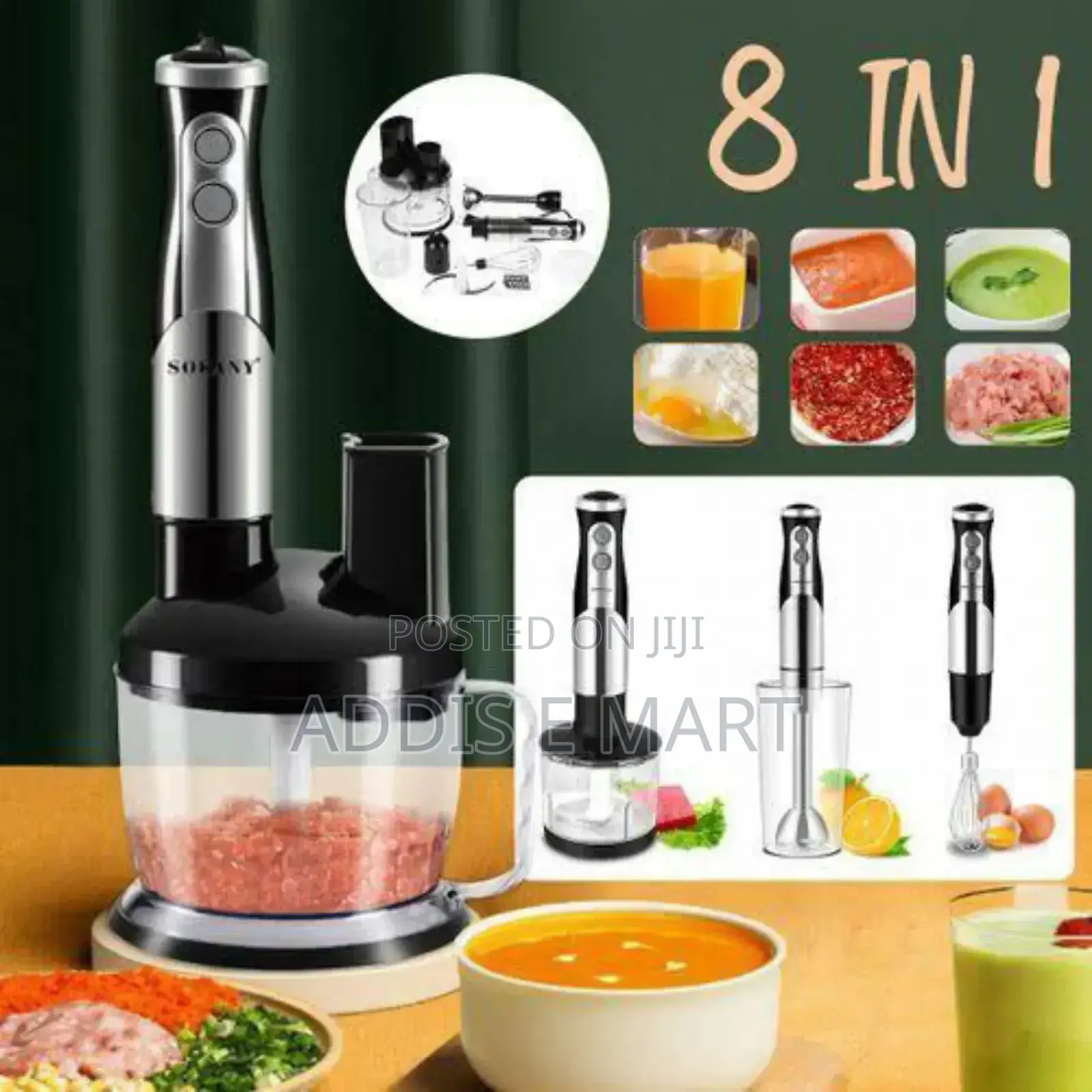 Sokany 8 in 1 Hand Blender