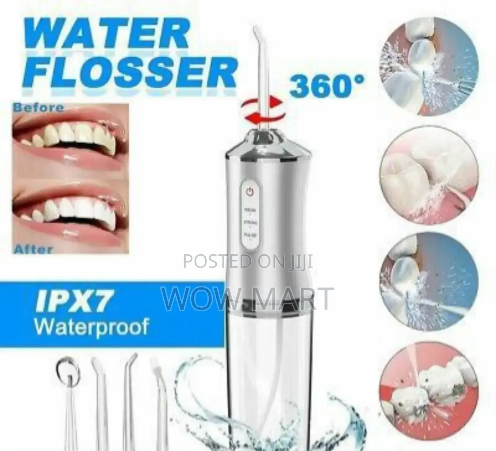 4in1 Rechargeable Portable Water Flosser Free Delivery