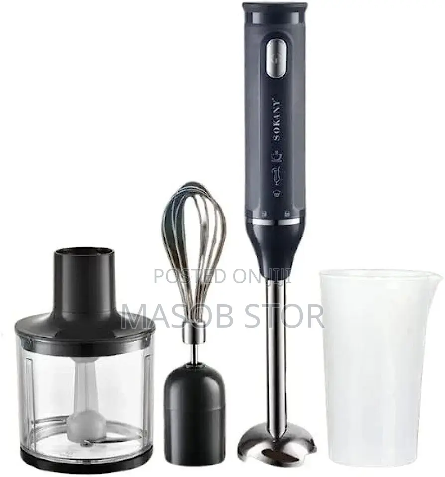 SOKANY Hand Blender 4 in 1(ሶካኒ የጁስ እና የሽንኩርት መፍጫ 4 በ 1) 500W