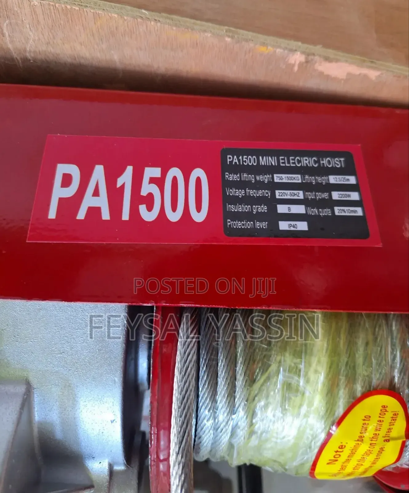 Winch Electrical 1,500kg