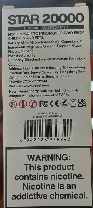 Vape 20000 Puff With Rechargeable