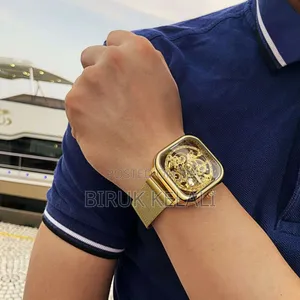 Luxury Automatic Mechanical Watch With Hollowed Dial
