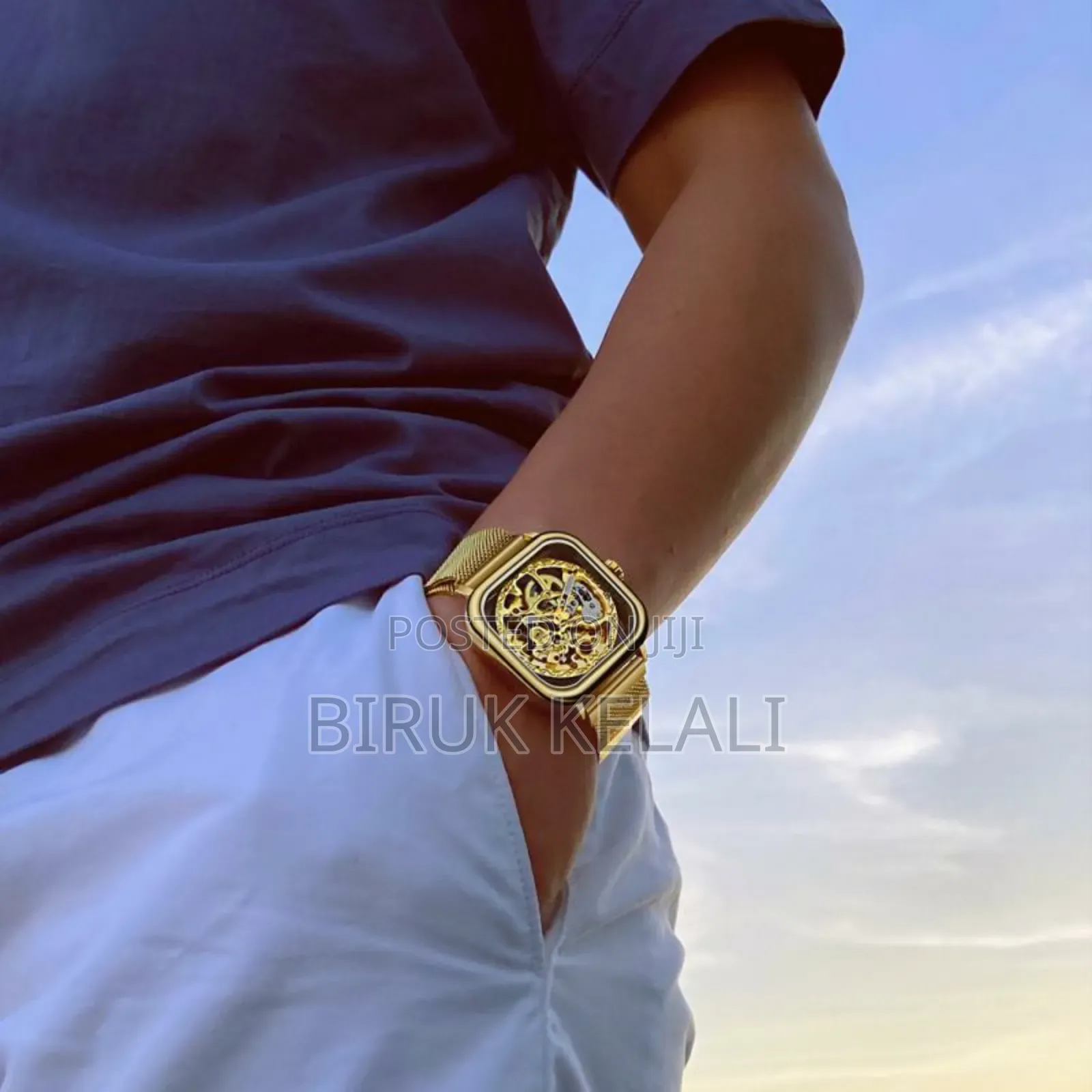 Luxury Automatic Mechanical Watch With Hollowed Dial