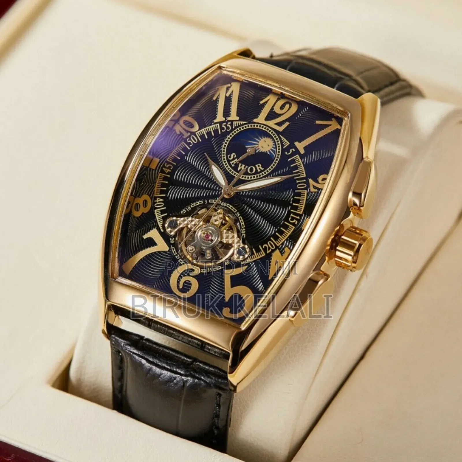 Sewore Leather Automatic Watches for Men's