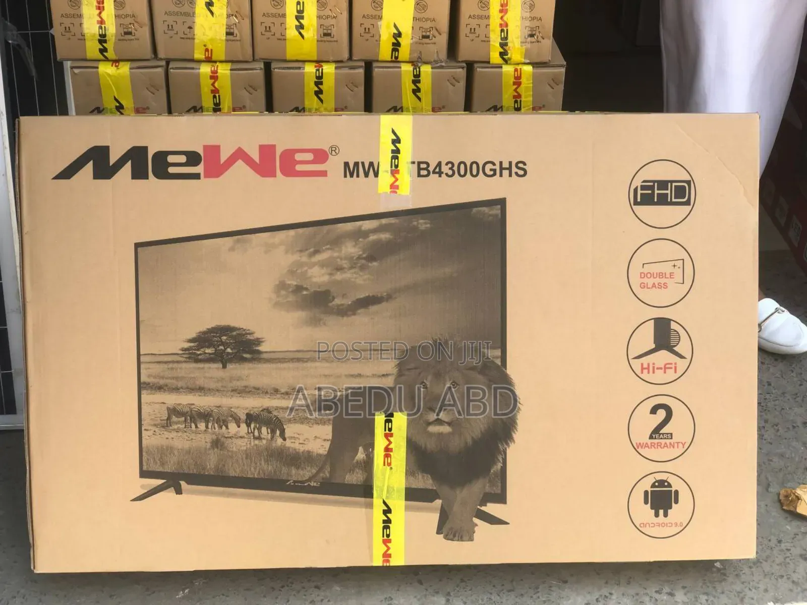 MEWE 43 Inchi Double Glass Smart 2024 Tv