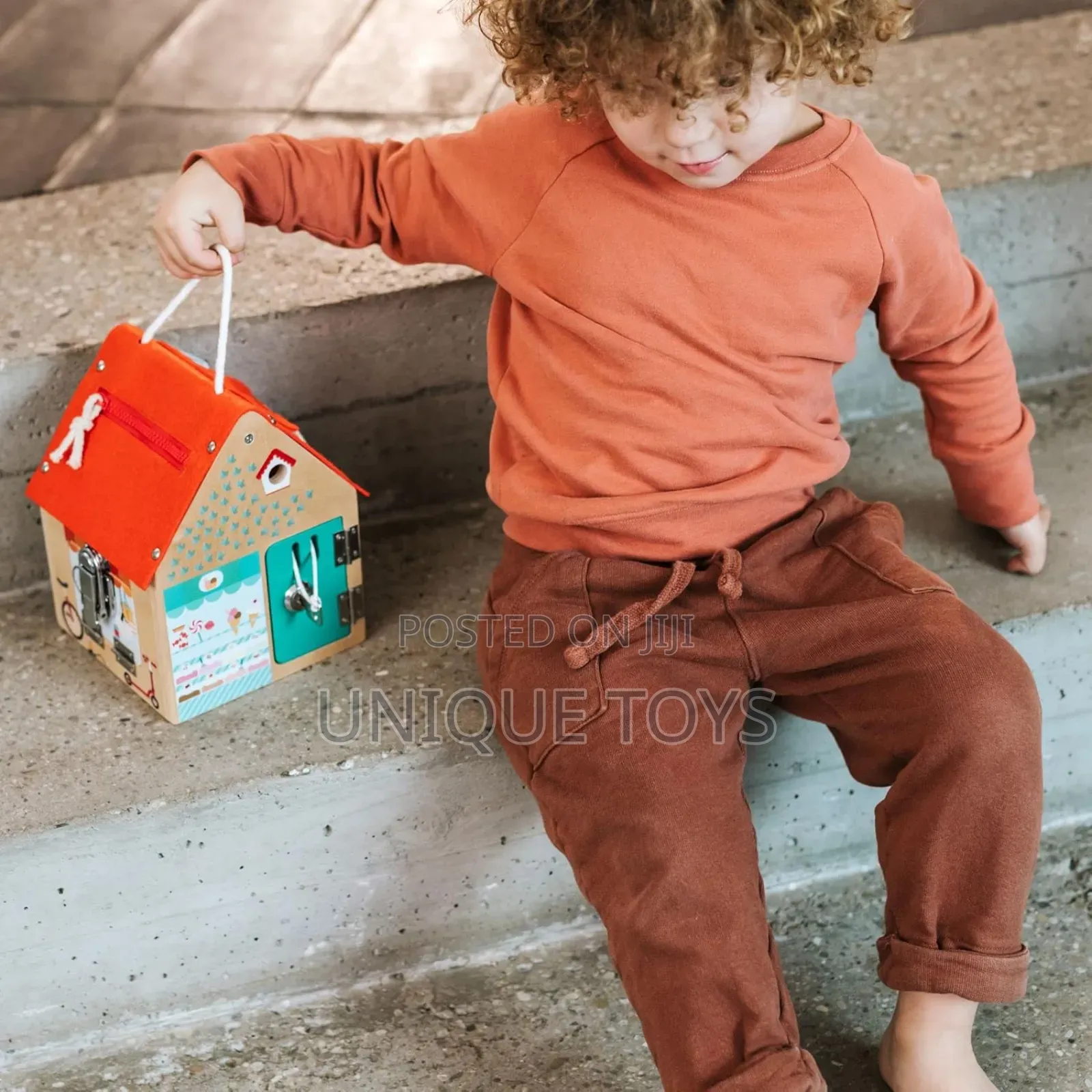 Wooden Multi-Lock Learning House 
