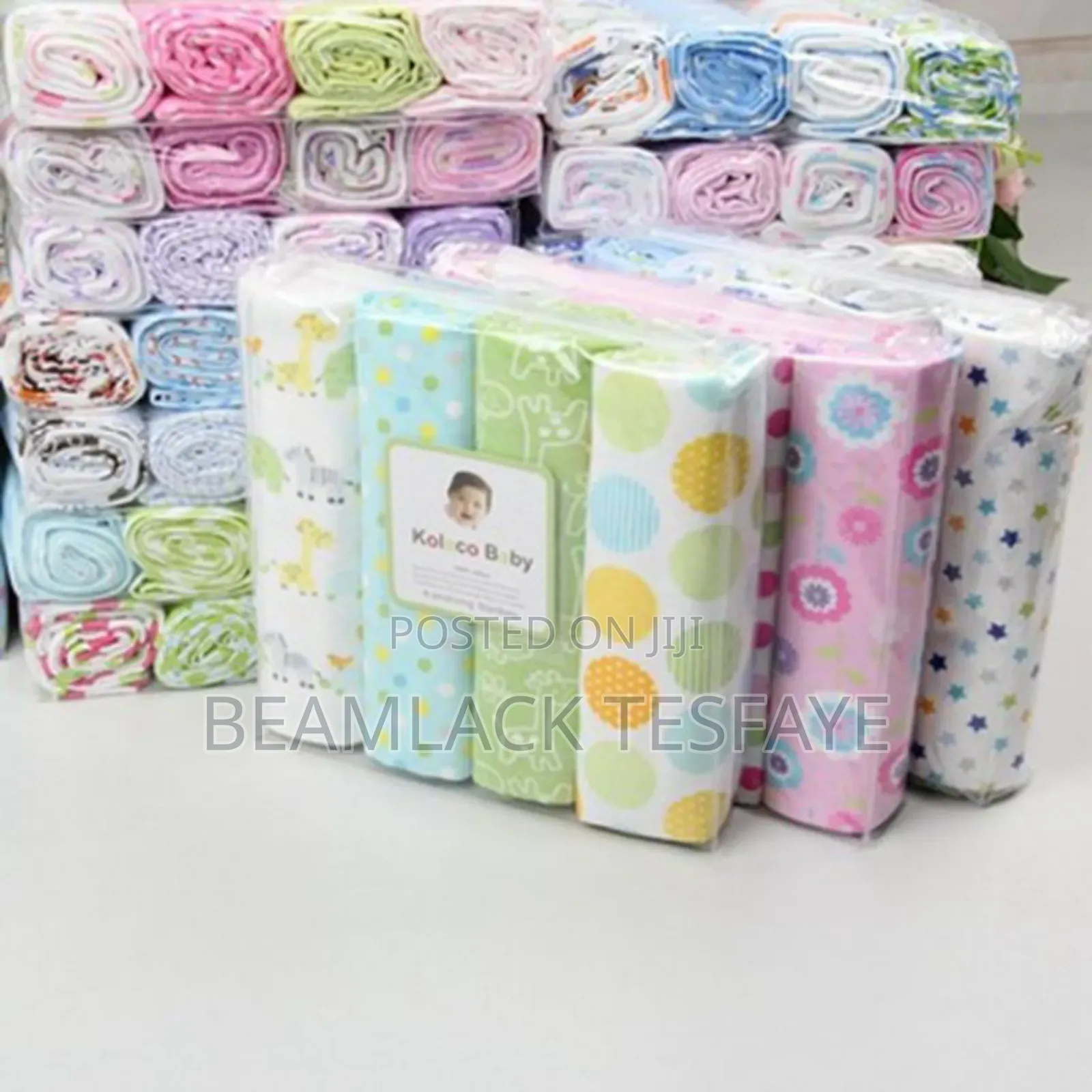 4in1 Cotton Flannel Receiving Baby Blanket