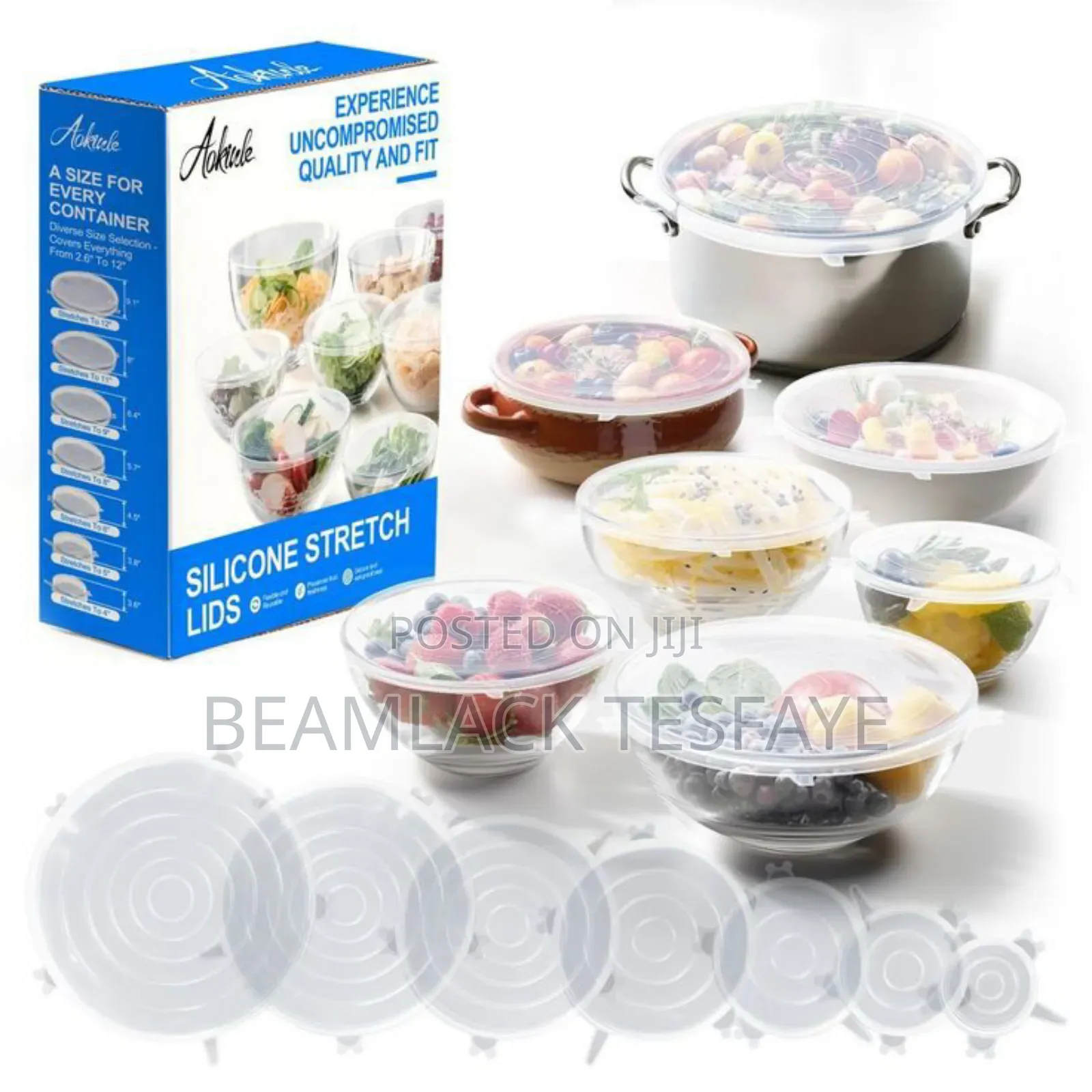 6 Pack Stretch Silicon Lids