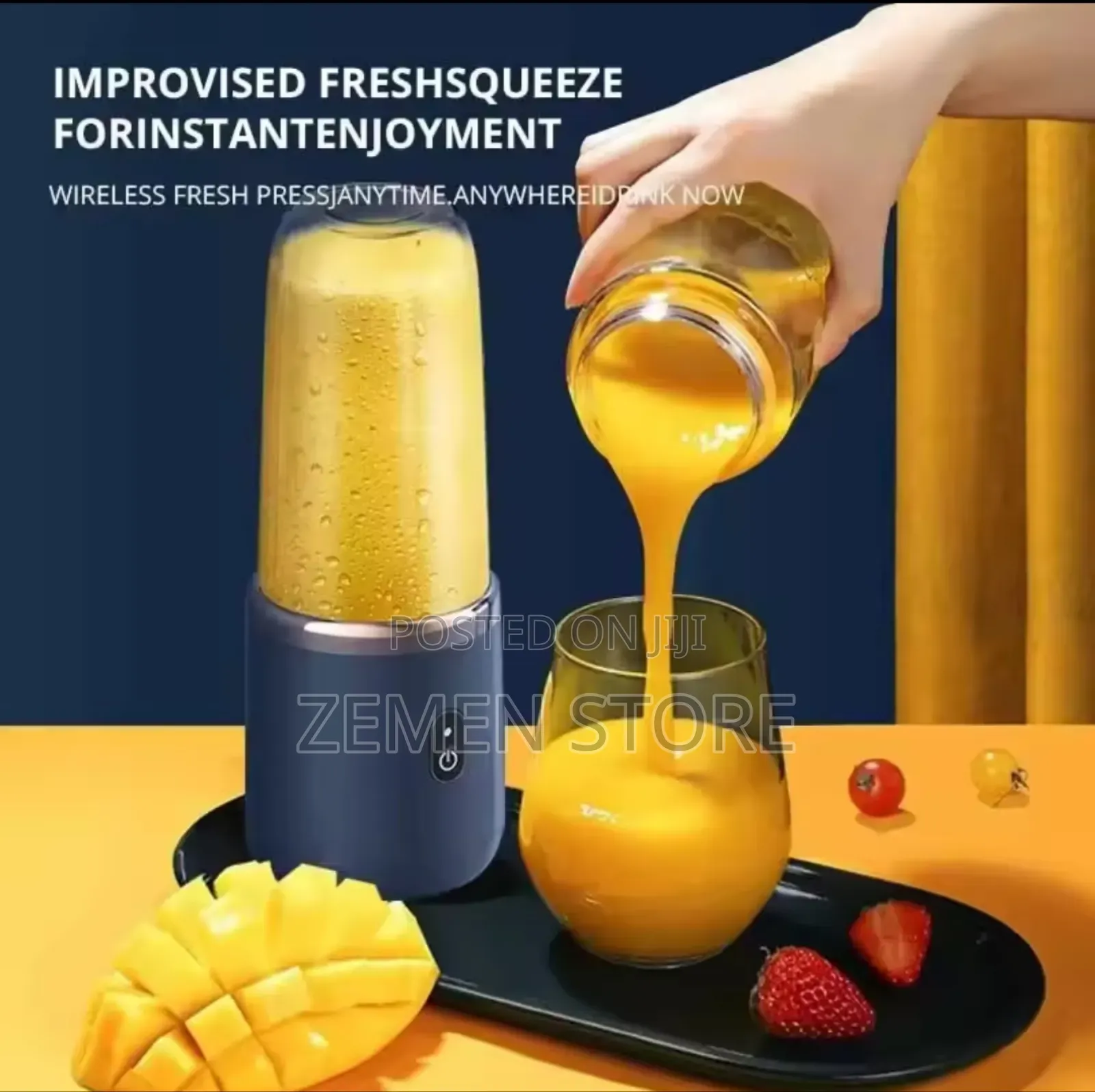Portable Rechargeable Juicer – 400ml + Extra Cup