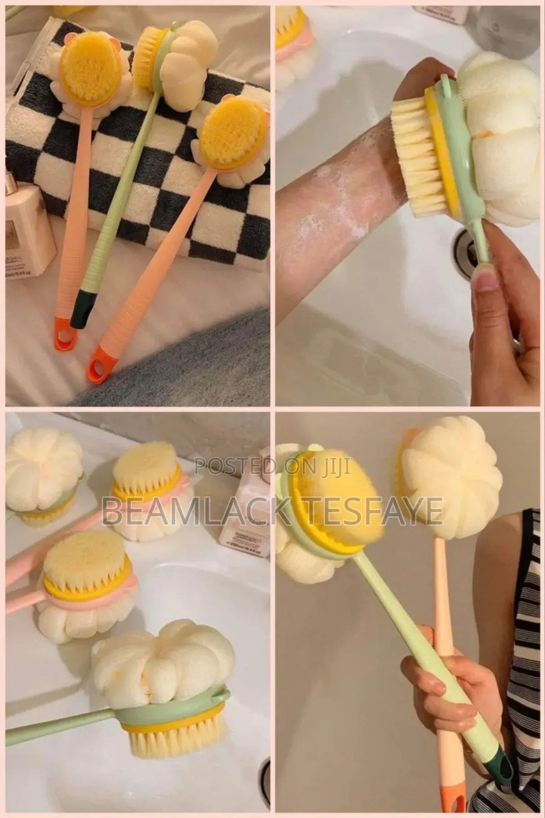 2in1 Long Handled Bath Brush