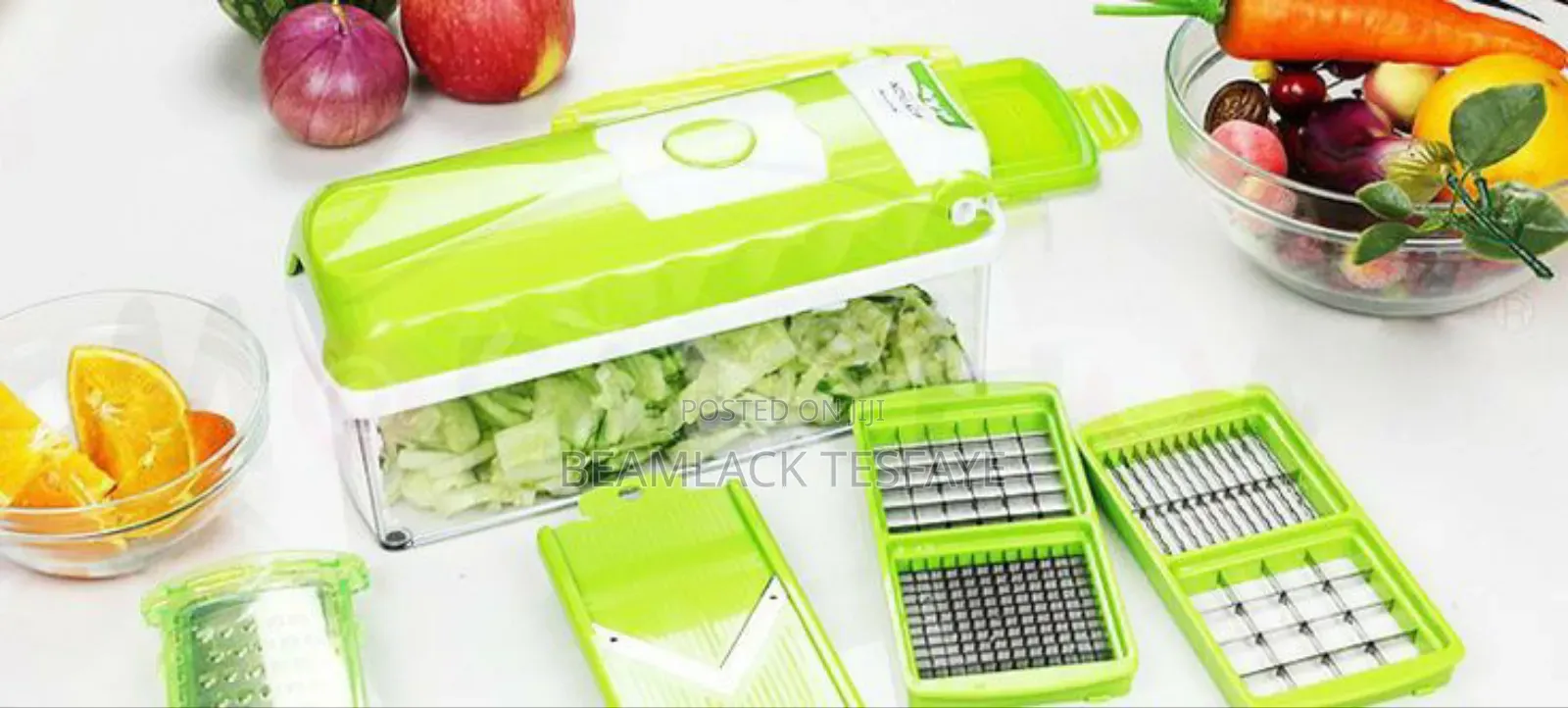 12 መቀያየሪያ ያለዉ Multipurpose Vegetable Cutter