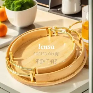2pcs Set Orignall Bamboo Tray