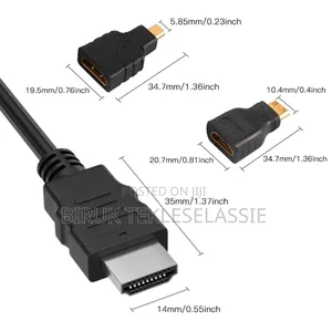 HDMI Cable 3 in 1 HDMI Micro, Mini Adapter 1.5 M Full HD