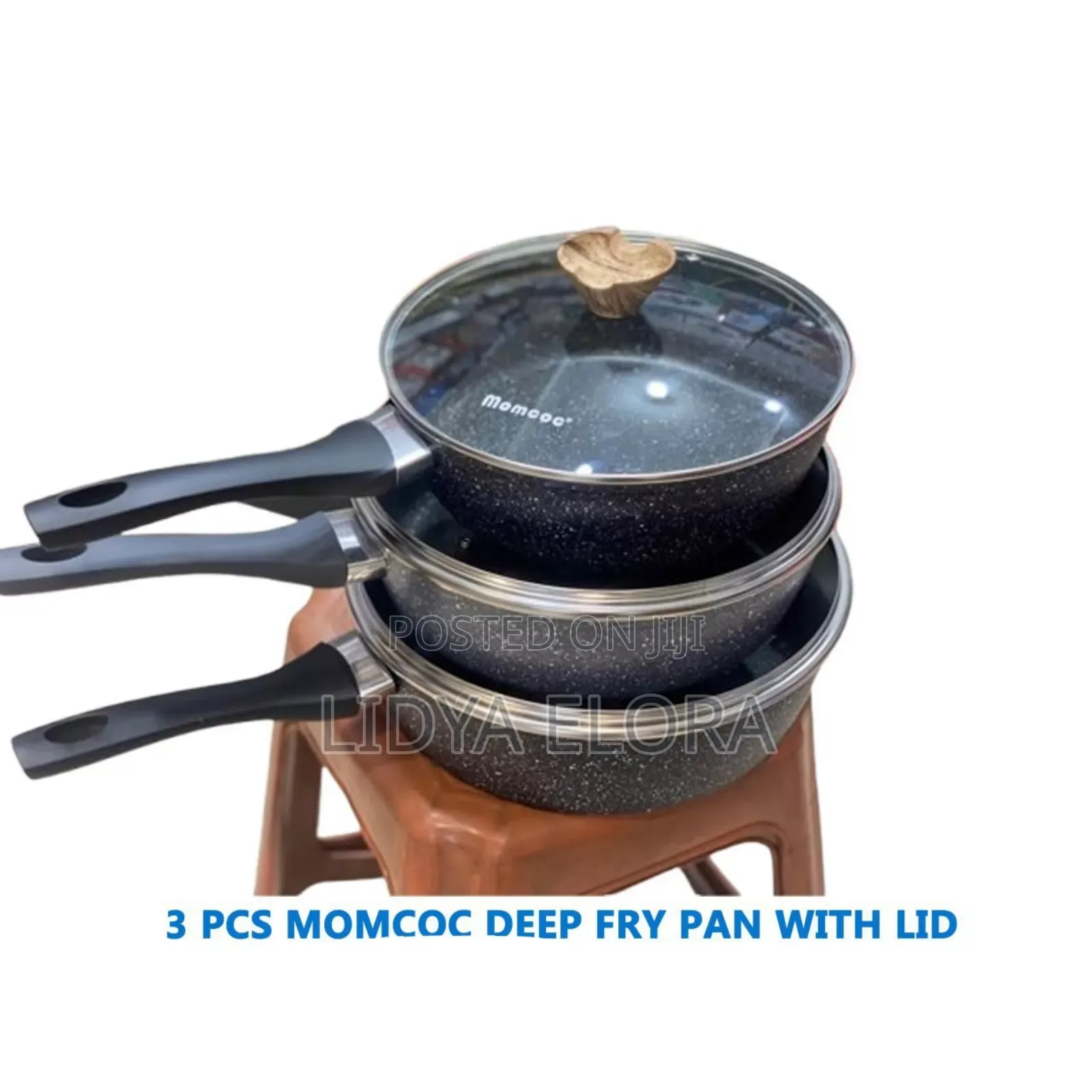 Momcoc Deep Fry Pan With Lid