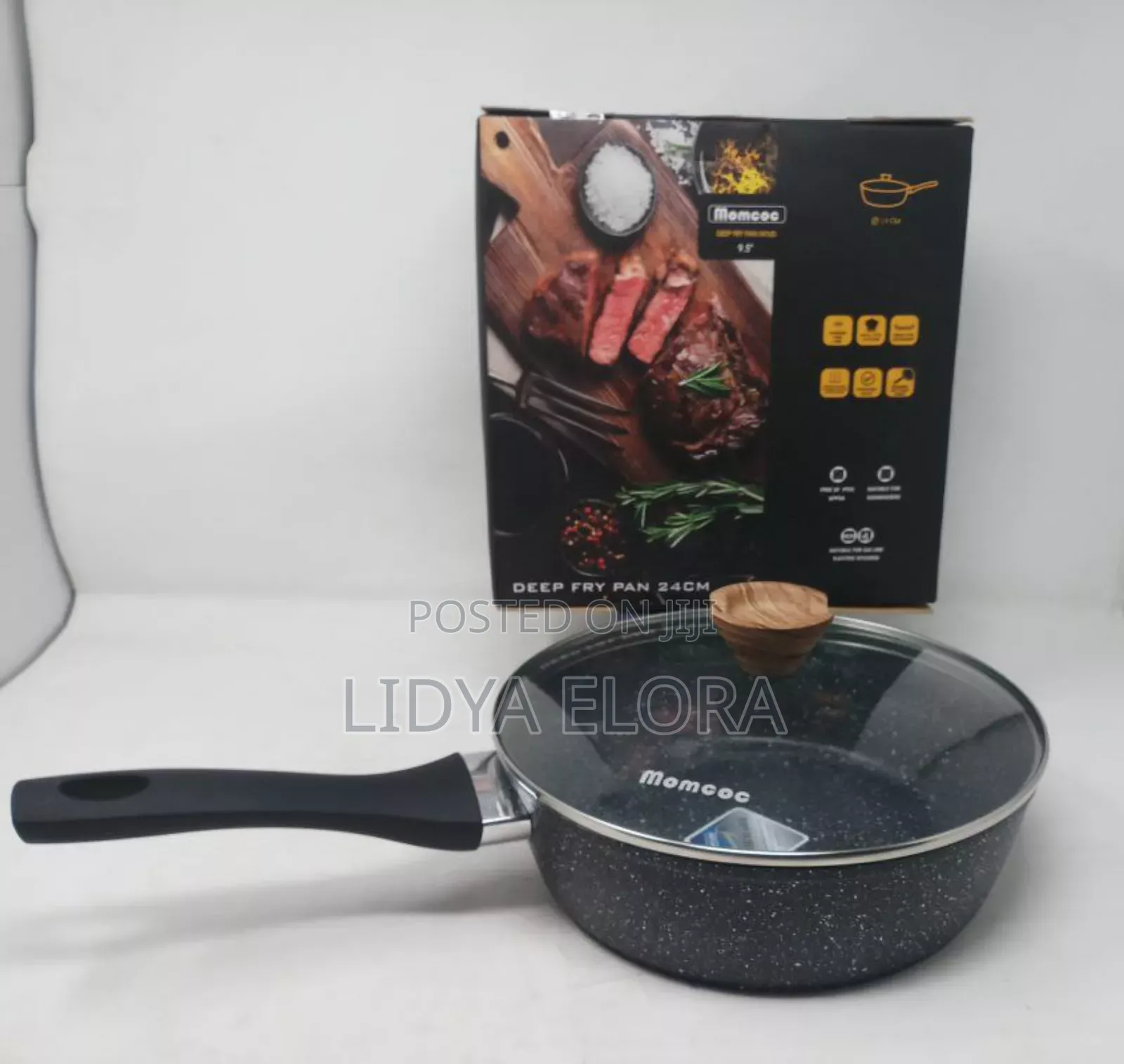 Momcoc Deep Fry Pan With Lid