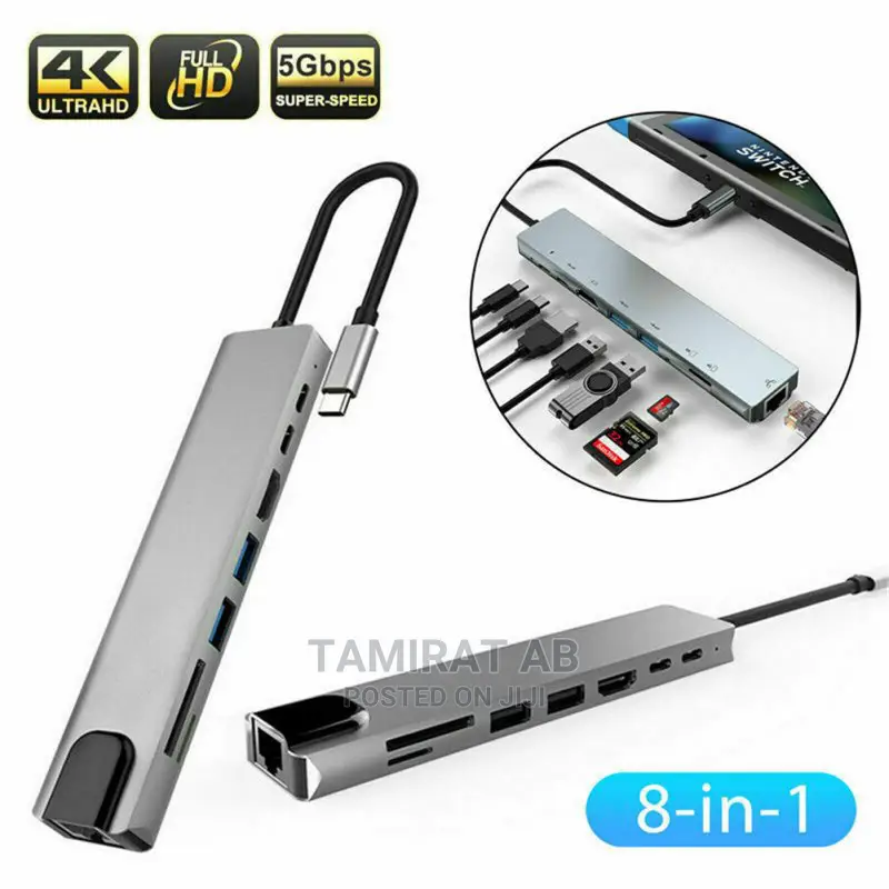 Type-C to HDTV 8 in 1 Adapter