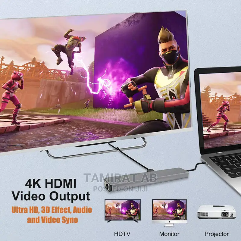 Type-C to HDTV 8 in 1 Adapter