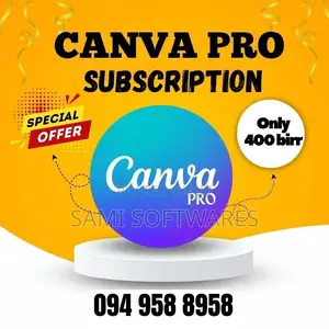 Canva Pro Subscription ካንቫ ፕሮ Photo Editing And Graphics