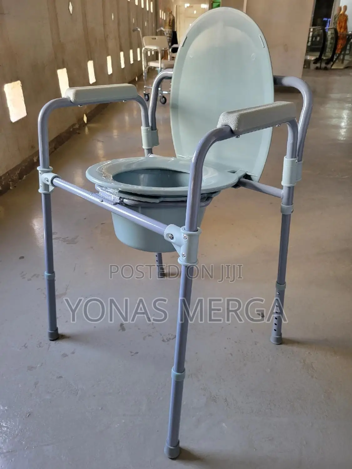 Toilet Chair፵旦popo ቼር个removpadded Seat and Bed Urinal Chair