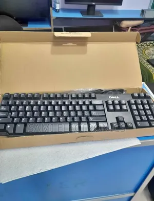 Dell USB Wired Keyboard Original Keyboard የኮምፒዩተር ኪቦርድ