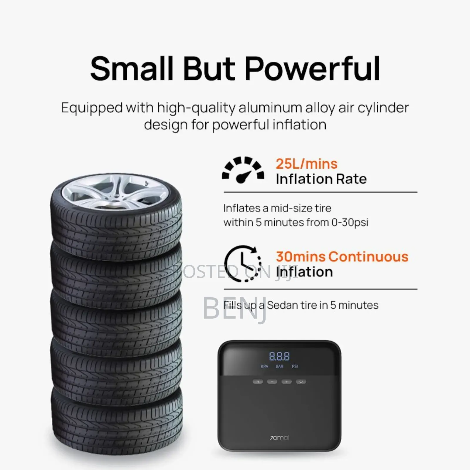 70mai TP03 Fast Inflating Air Compressor