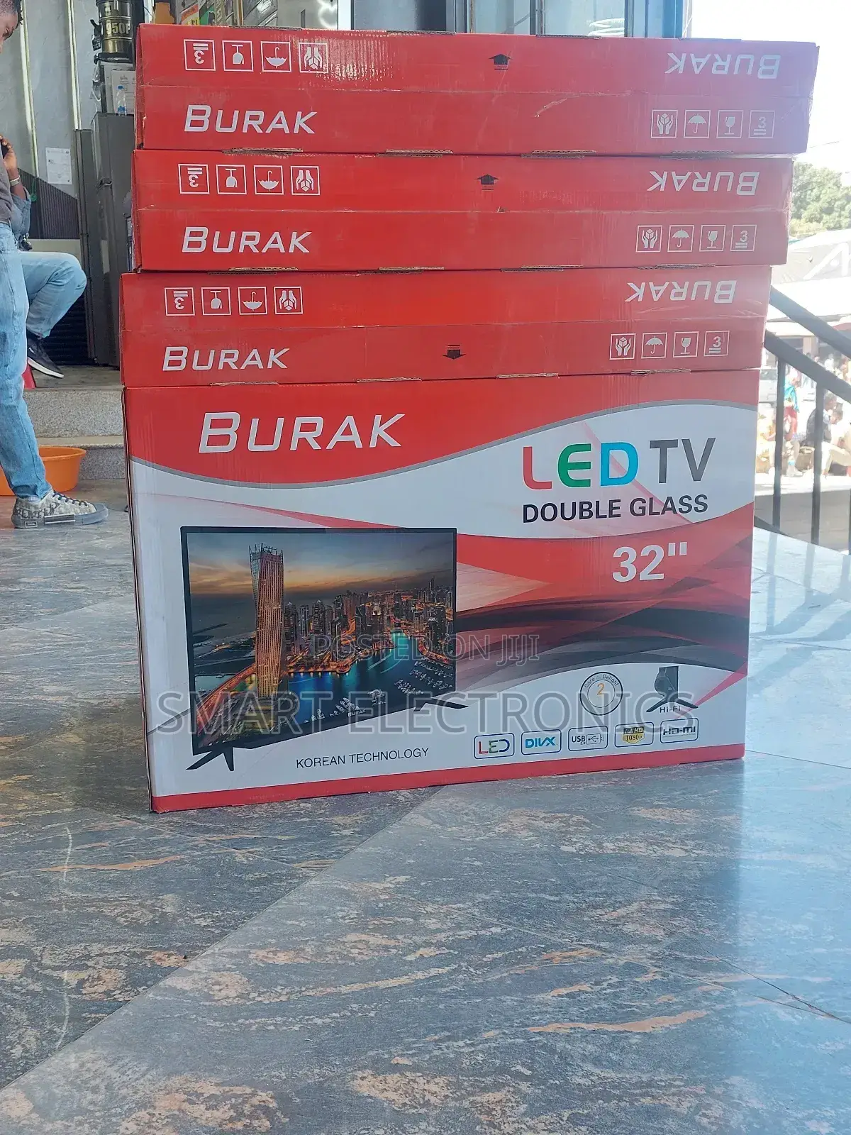Burak 32 Inch Double Glass