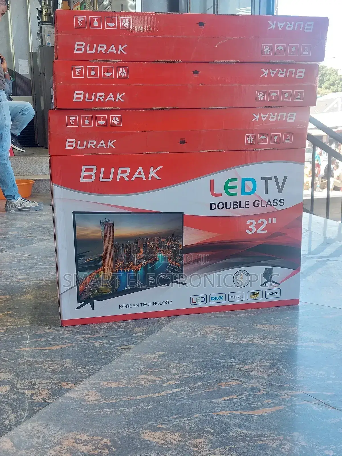 Burak 32 Inch Double Glass