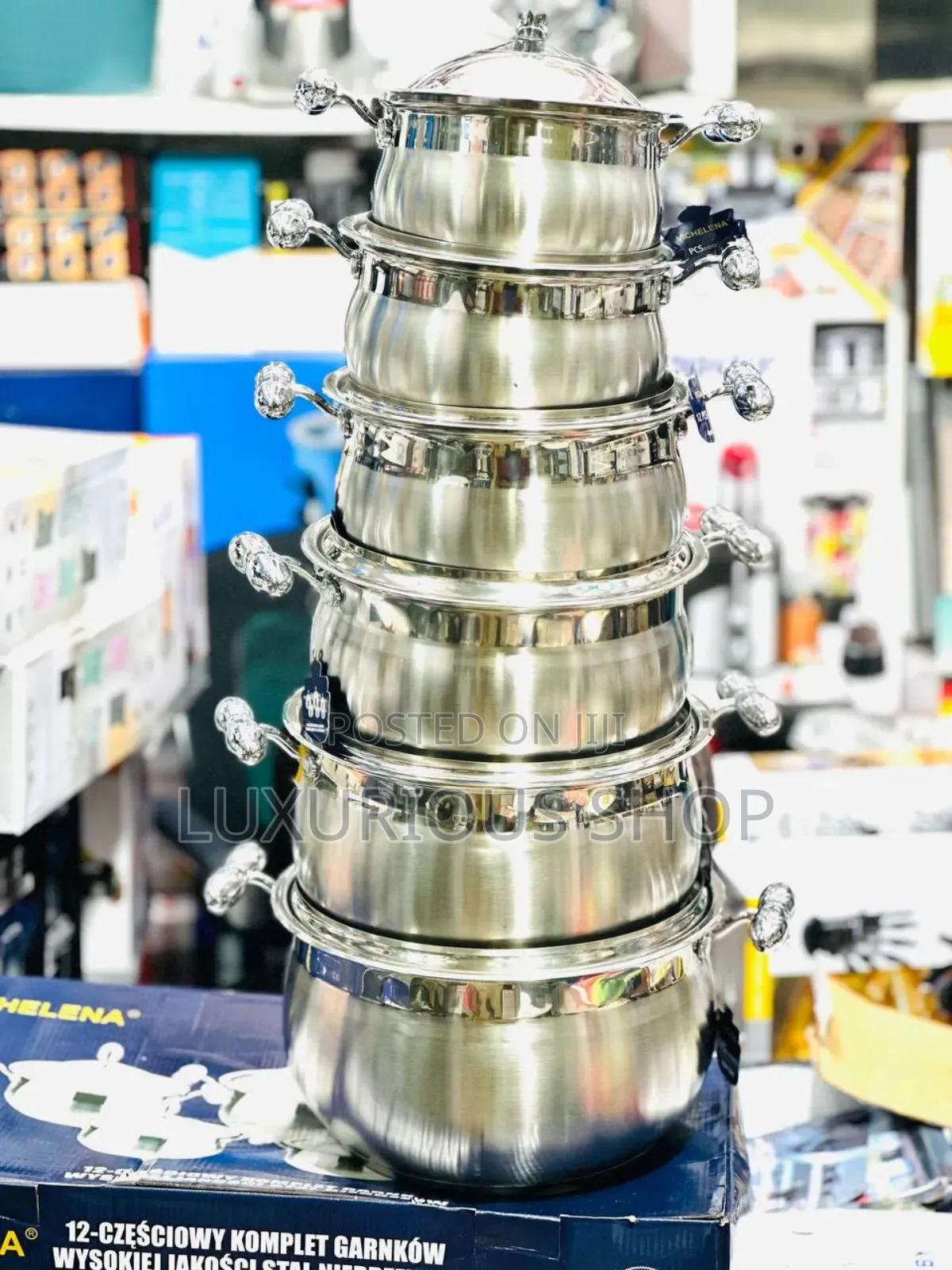 6 Set የጀርመን ድስት 
ሙሉ Stainless Steel የሆነ የማይዝግ