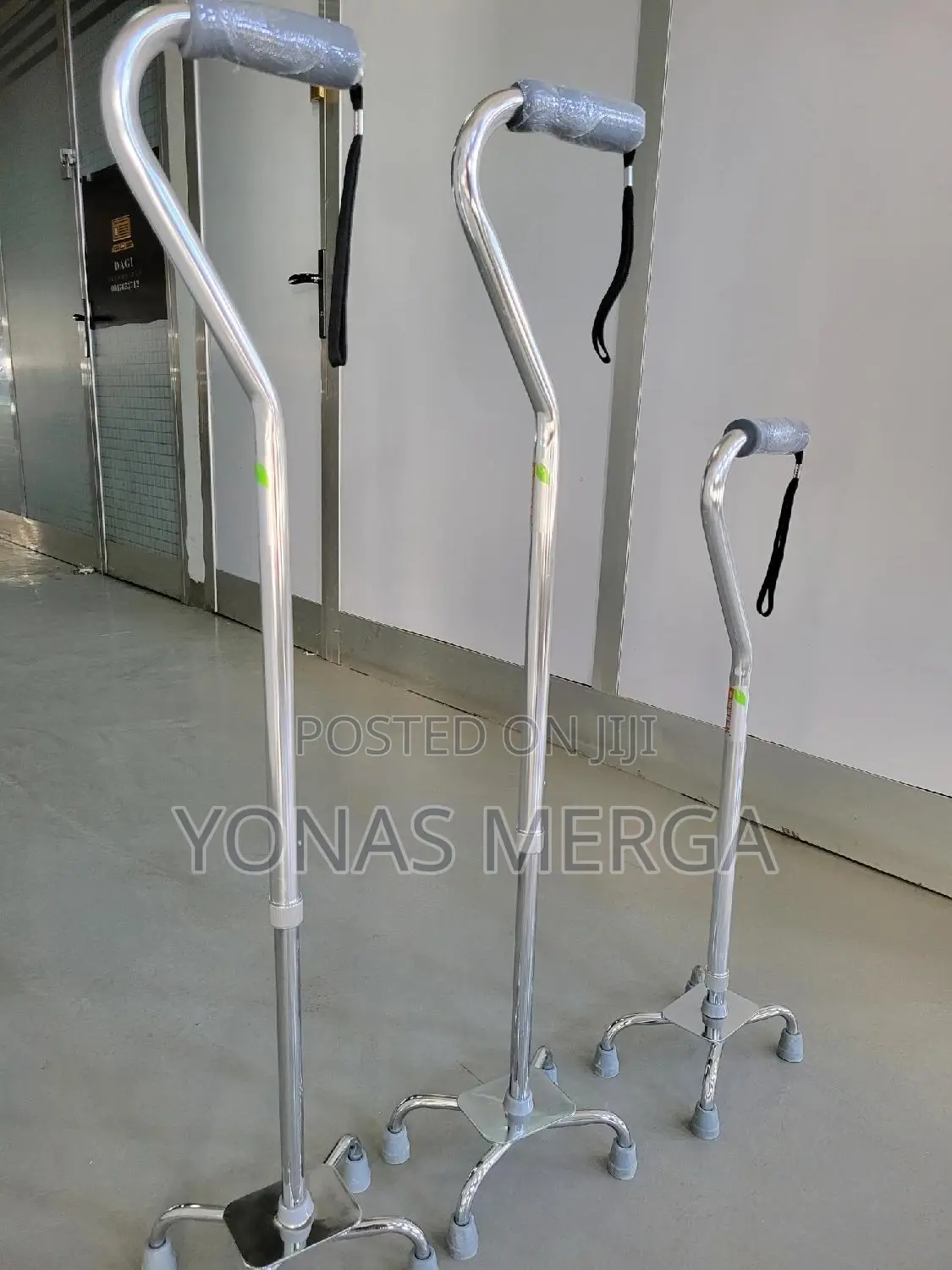 Crutches Walking Stick寒፵four Legs With Anti-Slip Rubber