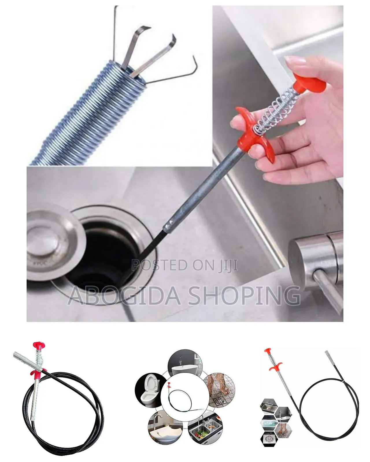 Long Drain Cleaning Spring Cable – 1.60m