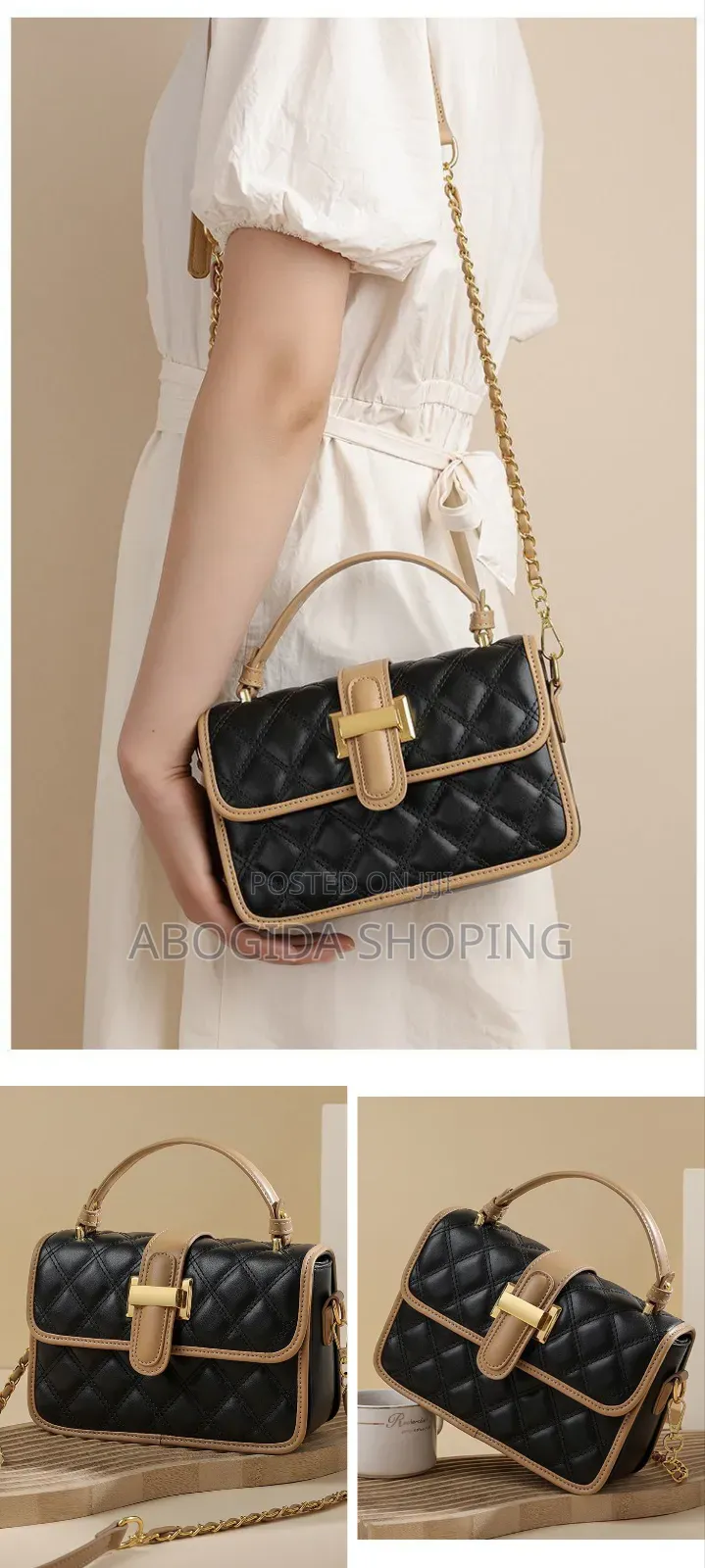 Classic Brown Leather Handbag