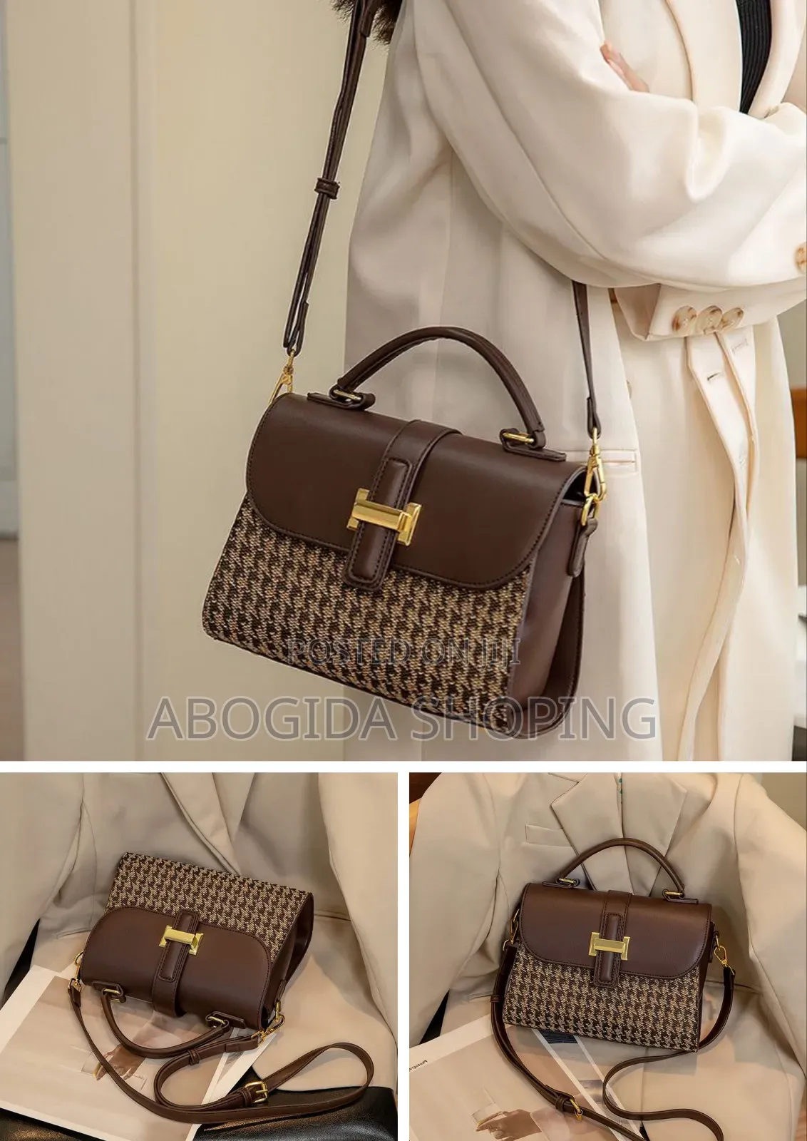 Faux Leather Hobo Handbag