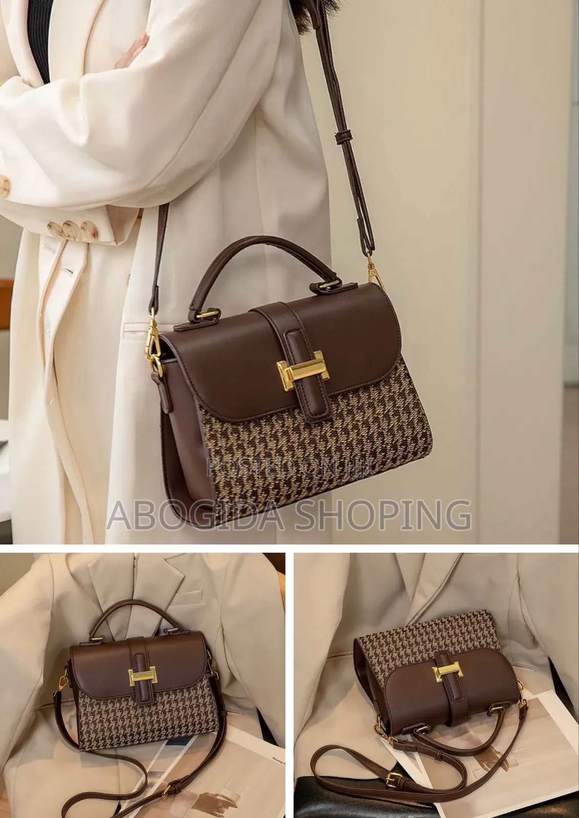 Faux Leather Hobo Handbag