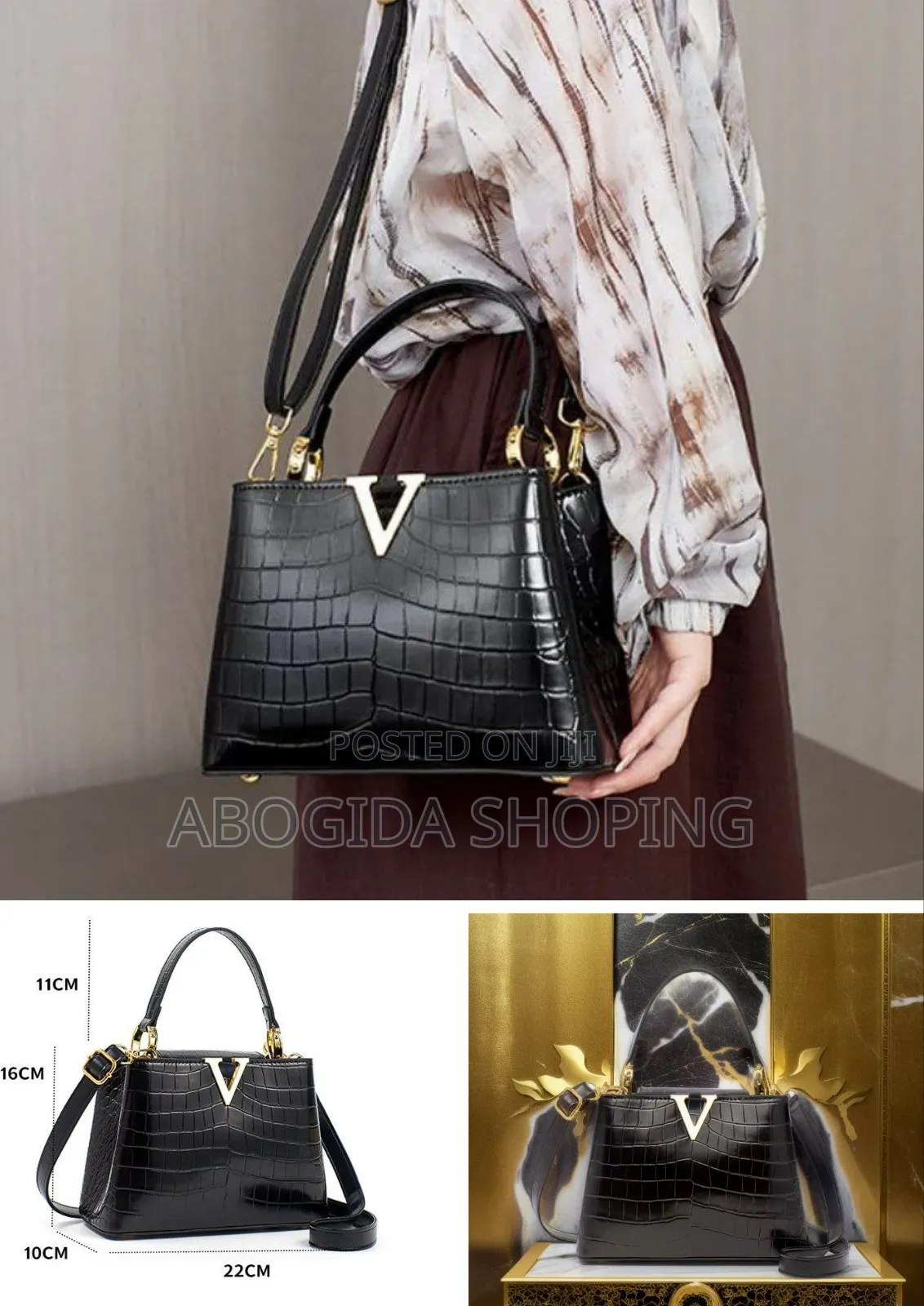 Functional Zip-Up Handbag