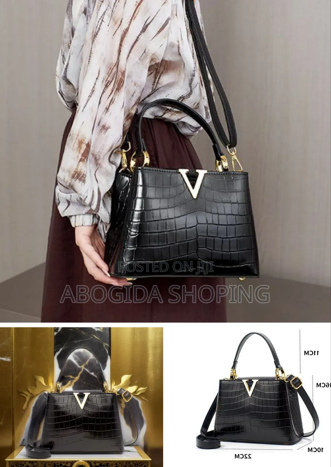 Functional Zip-Up Handbag