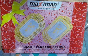Maximan Luxury Gold-colored Serving Trays