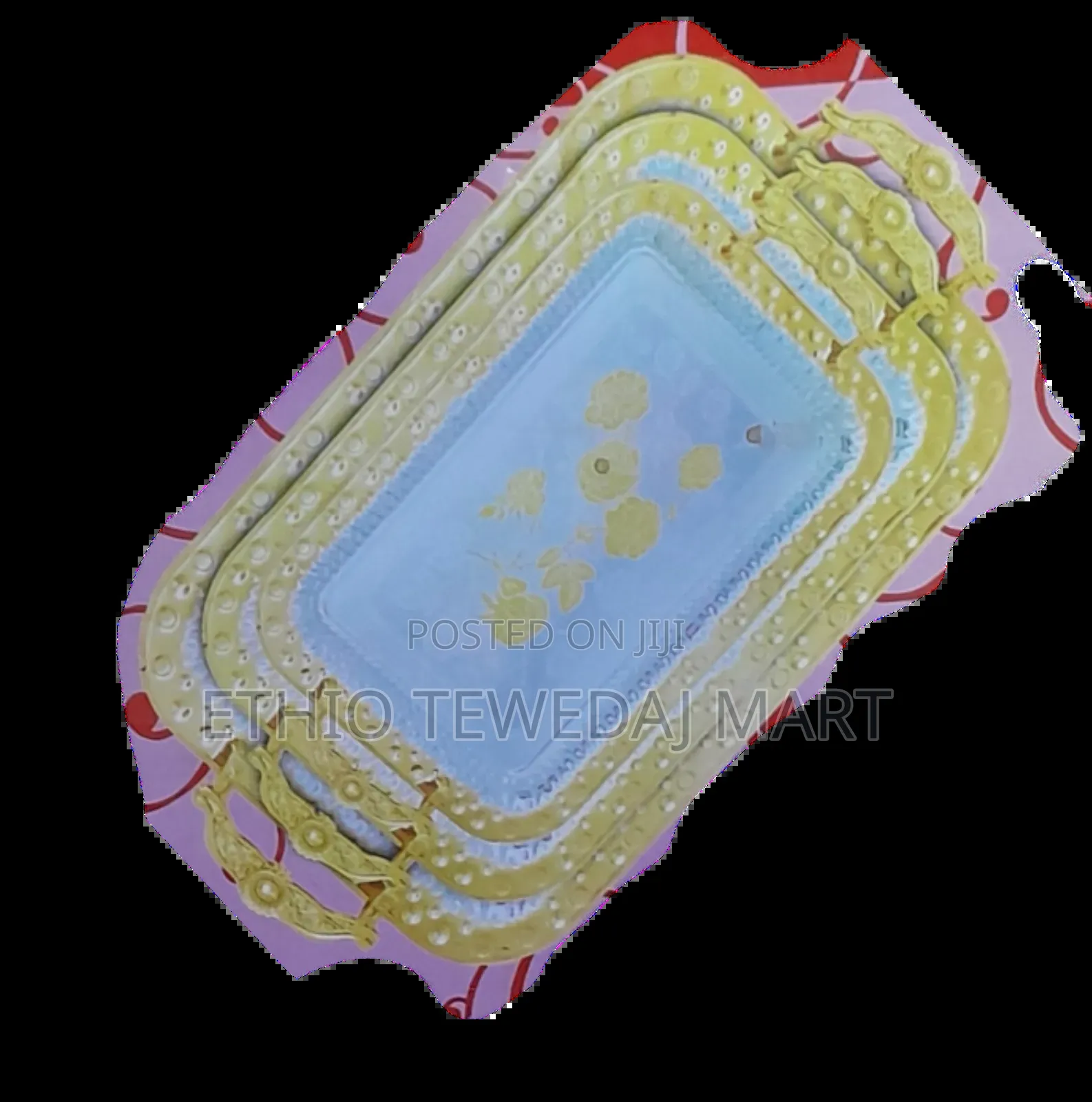 Maximan Luxury Gold-colored Serving Trays