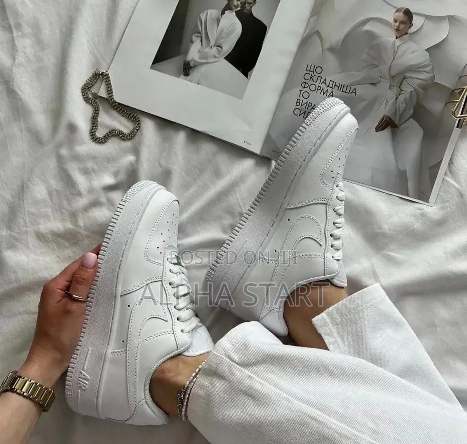 Nike #Air Force 1 "#Triple White" #Low Shoes for Woman's