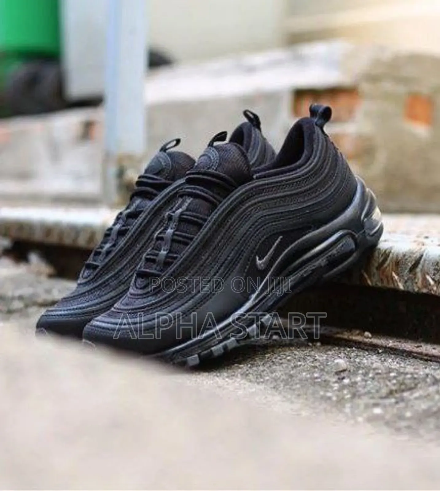 Nike Air #Max '97 "#Triple Black" Sneaker Shoes for Men's