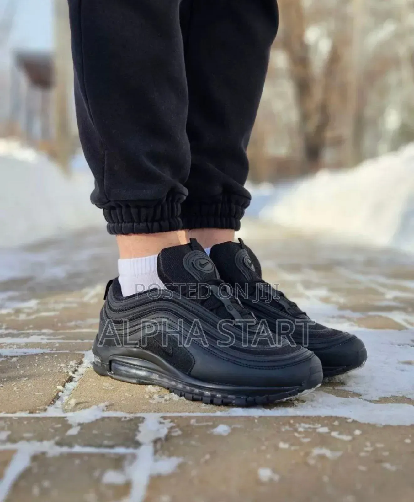 Nike Air #Max '97 "#Triple Black" Sneaker Shoes for Men's