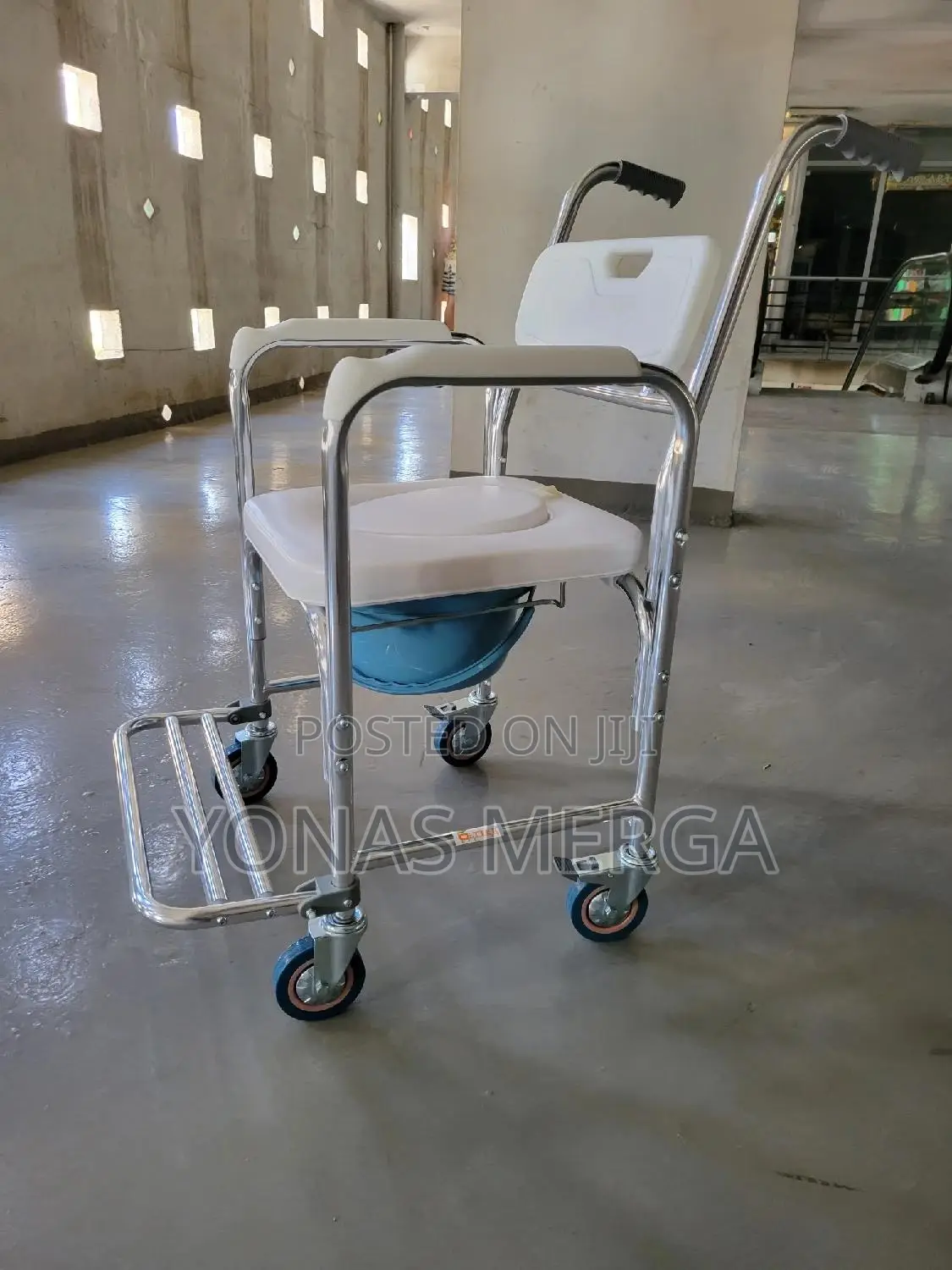 Commode Toilet Seat Bedside Wheelchair Shower Chair W/Ebook